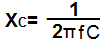 Capacitor-reactance-formula