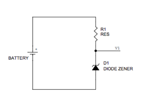 齐纳二极管的典型的电路图